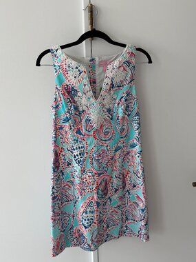 NWT Lilly Pulitzer Gabby Shell Me About It Shift Dress Size 4